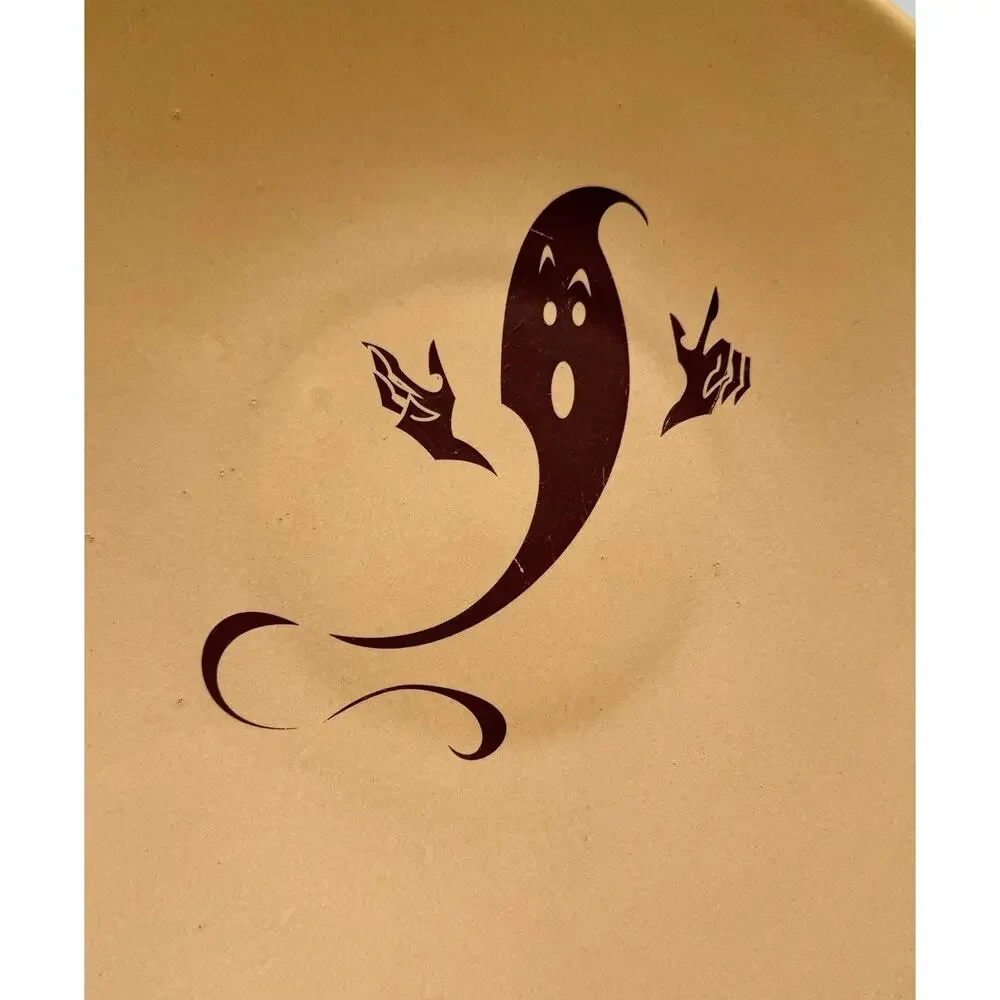 Lonesomeville Pottery Spooky Ghost Bowl 11” Halloween Decor Signed